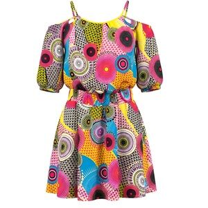 KIDPIK Bohemian Style Off The Shoulders Dress for Girls Size 10 Preowned